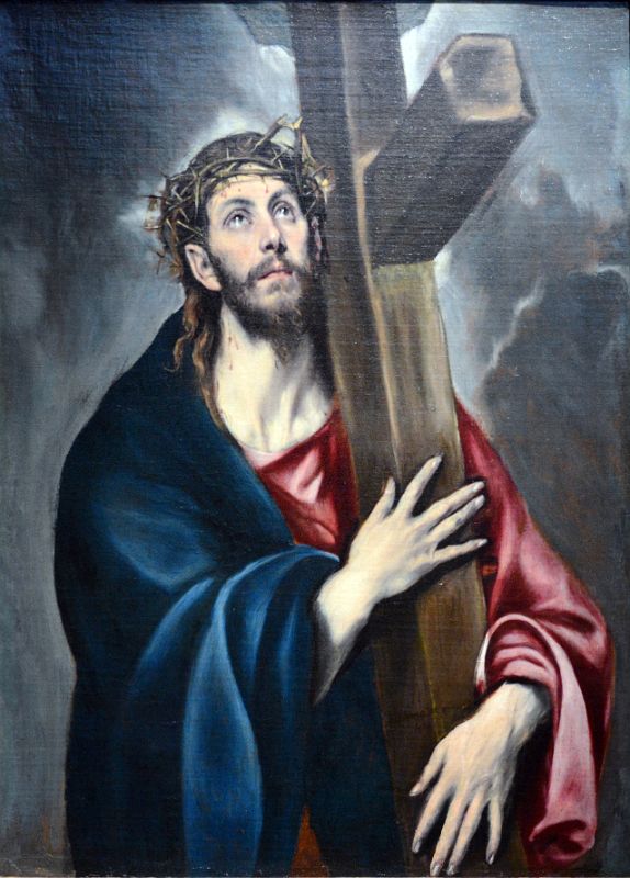 32A Christ Carrying the Cross - El Greco 1580s - Robert Lehman Collection New York Metropolitan Museum Of Art